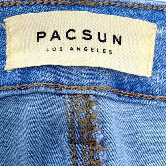 Pacsun Super Stretch Shortie Shorts Blue 27 - Picture 2 of 12